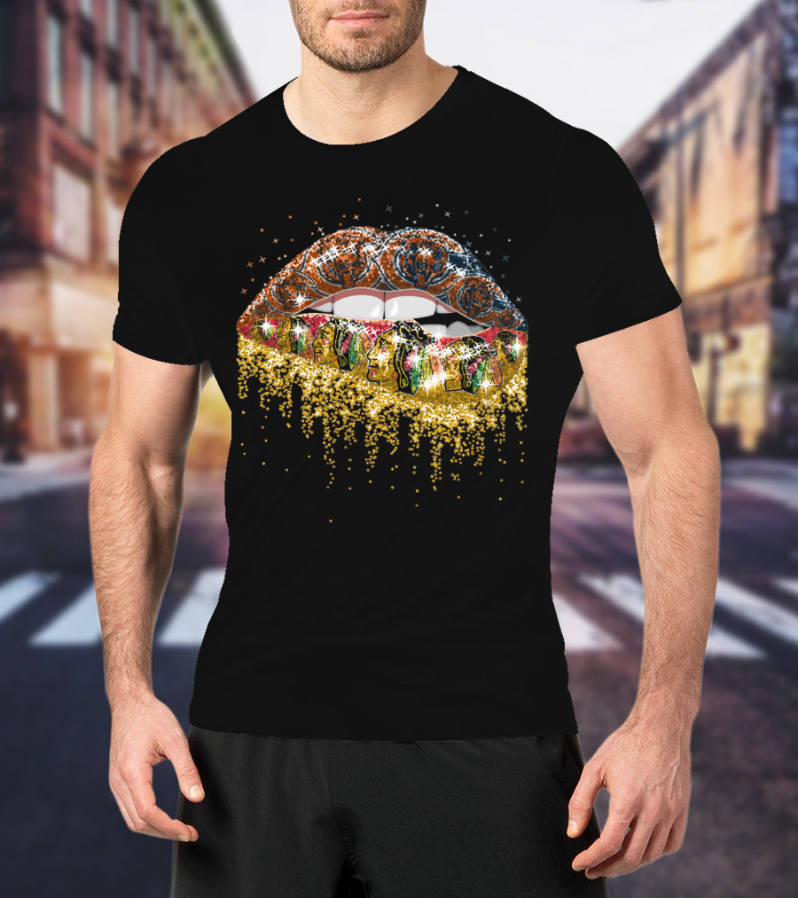 Lip Chicago Blackhawks Lips T-Shirt
