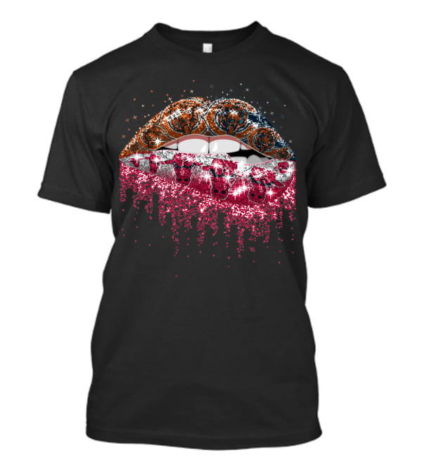 Usa Flag Lips With Playboy Bunny Pattern 007 T-Shirt