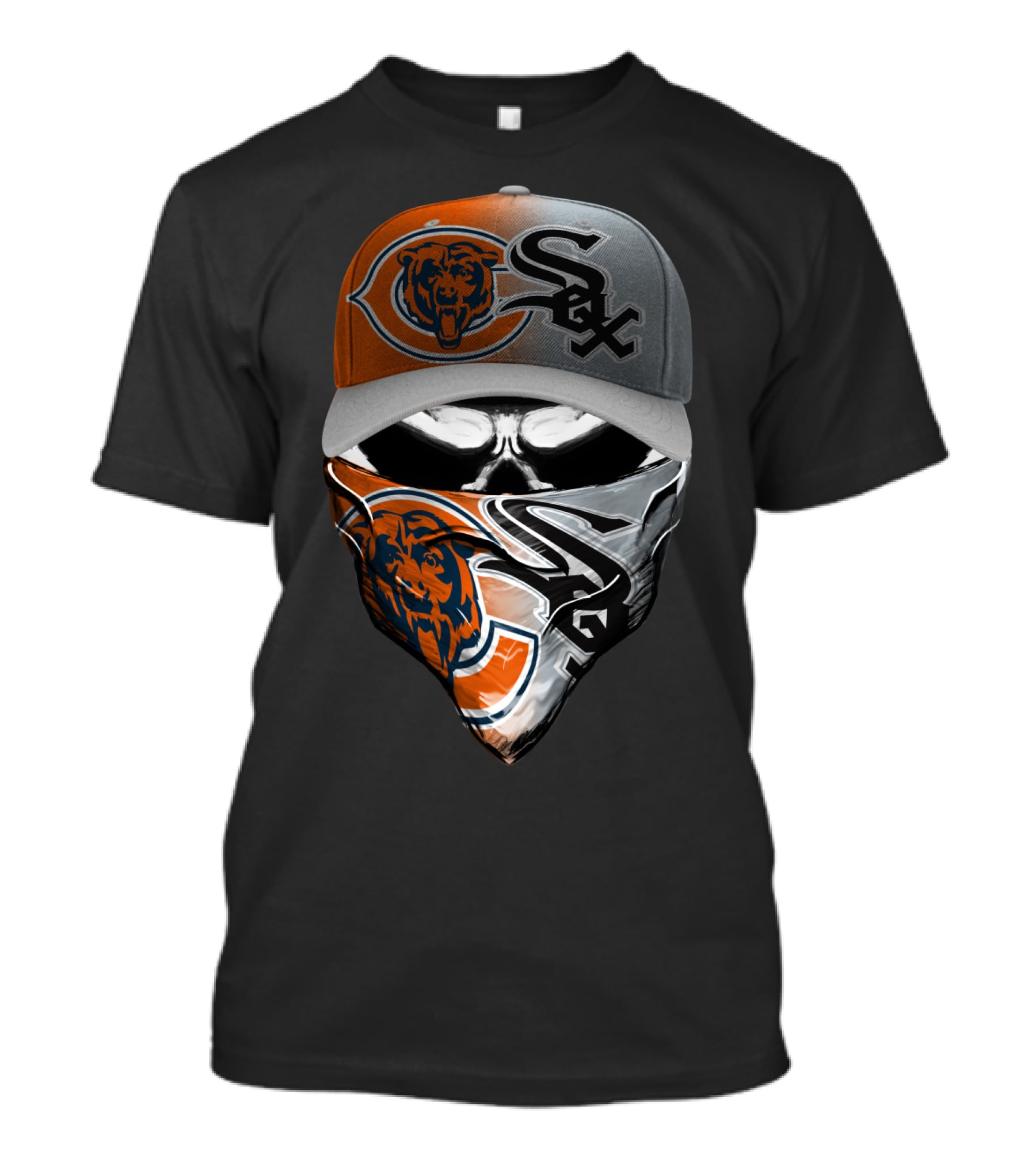 Chicago Bears White Sox Crossover Mask And Cap T-Shirt
