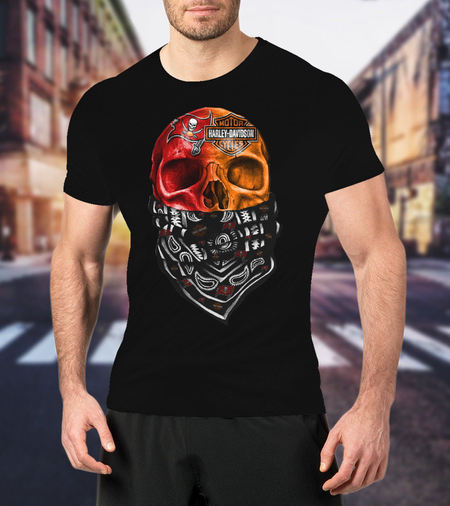 Harley Davidson Buccaneers Skull Bandana 30Hl T-Shirt