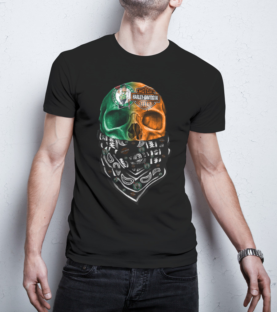 Harley Davidson Celtics Skull Bandana T-Shirt