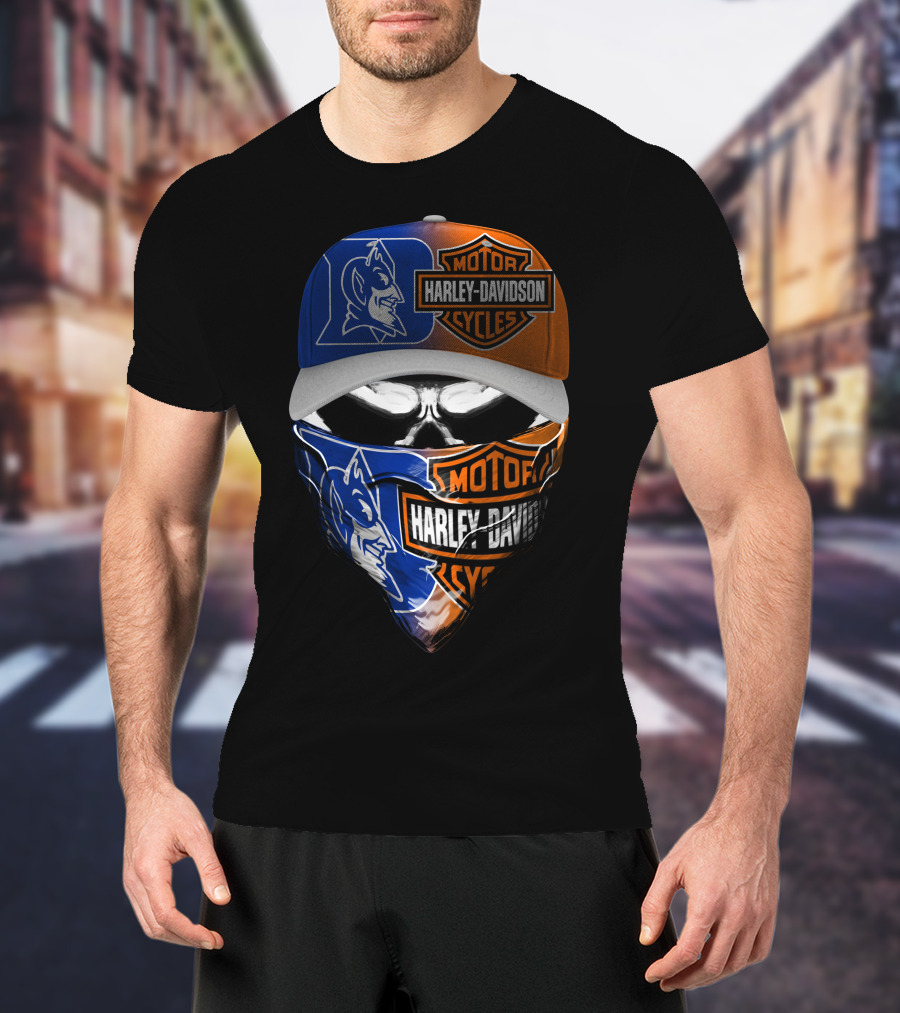 Harley Davidson Motor Cycles Duke Blue Devils T-Shirt
