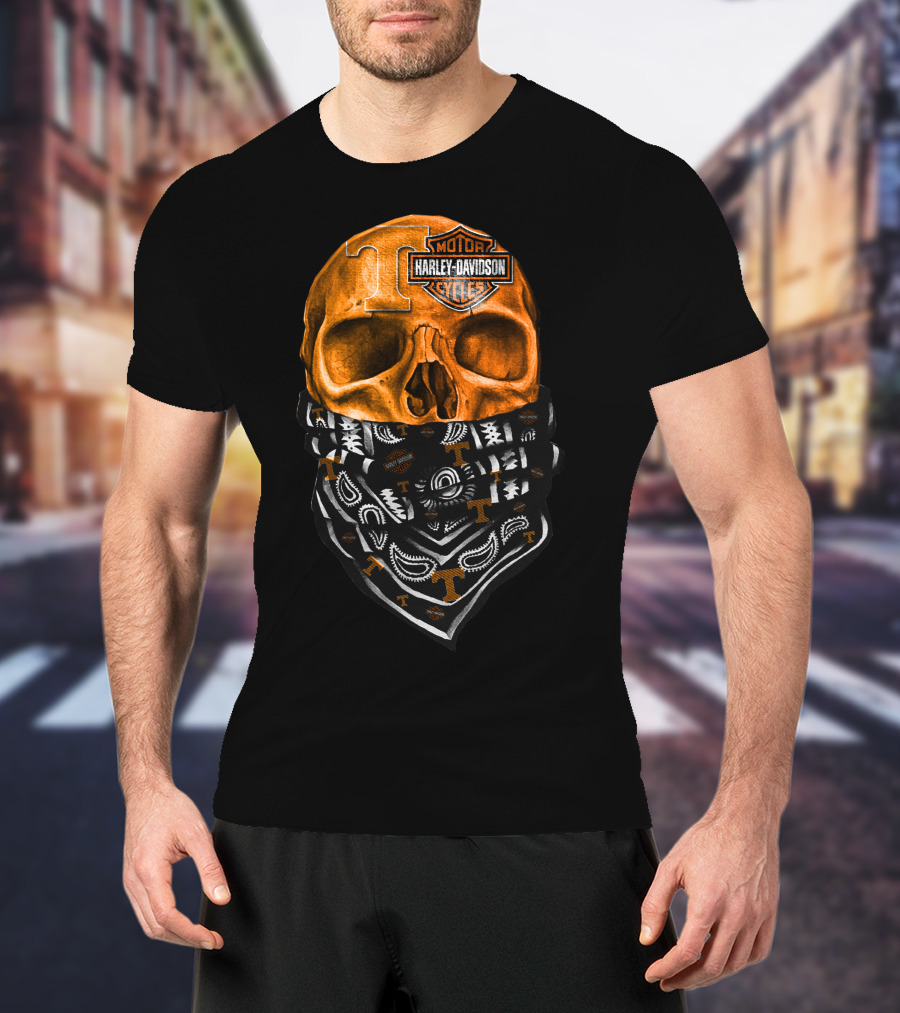 Tennessee Harley Davidson Skull Bandana T-Shirt