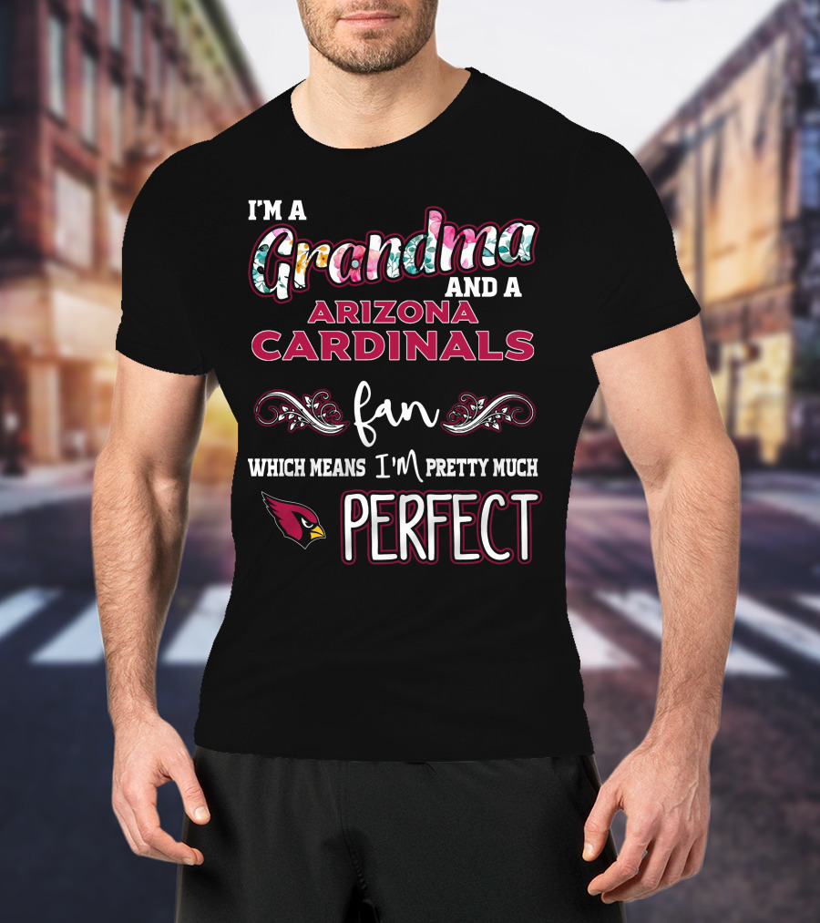 I'm A Grandma And A Arizona Cardinals Fan Which Means I'm Pretty Much Perfect T-Shirt