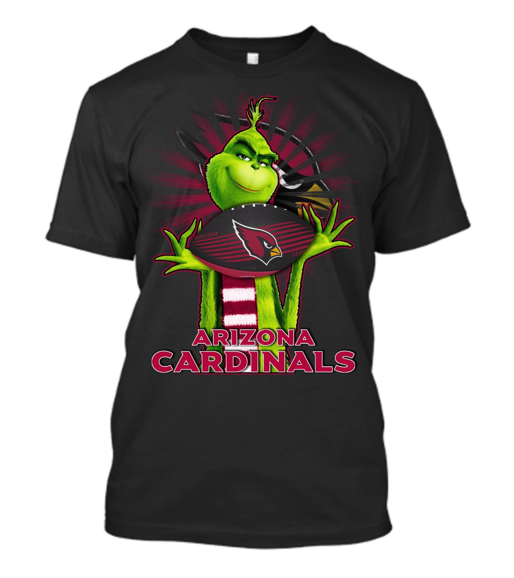 Grinch Holding Arizona Cardinals Football T-Shirt