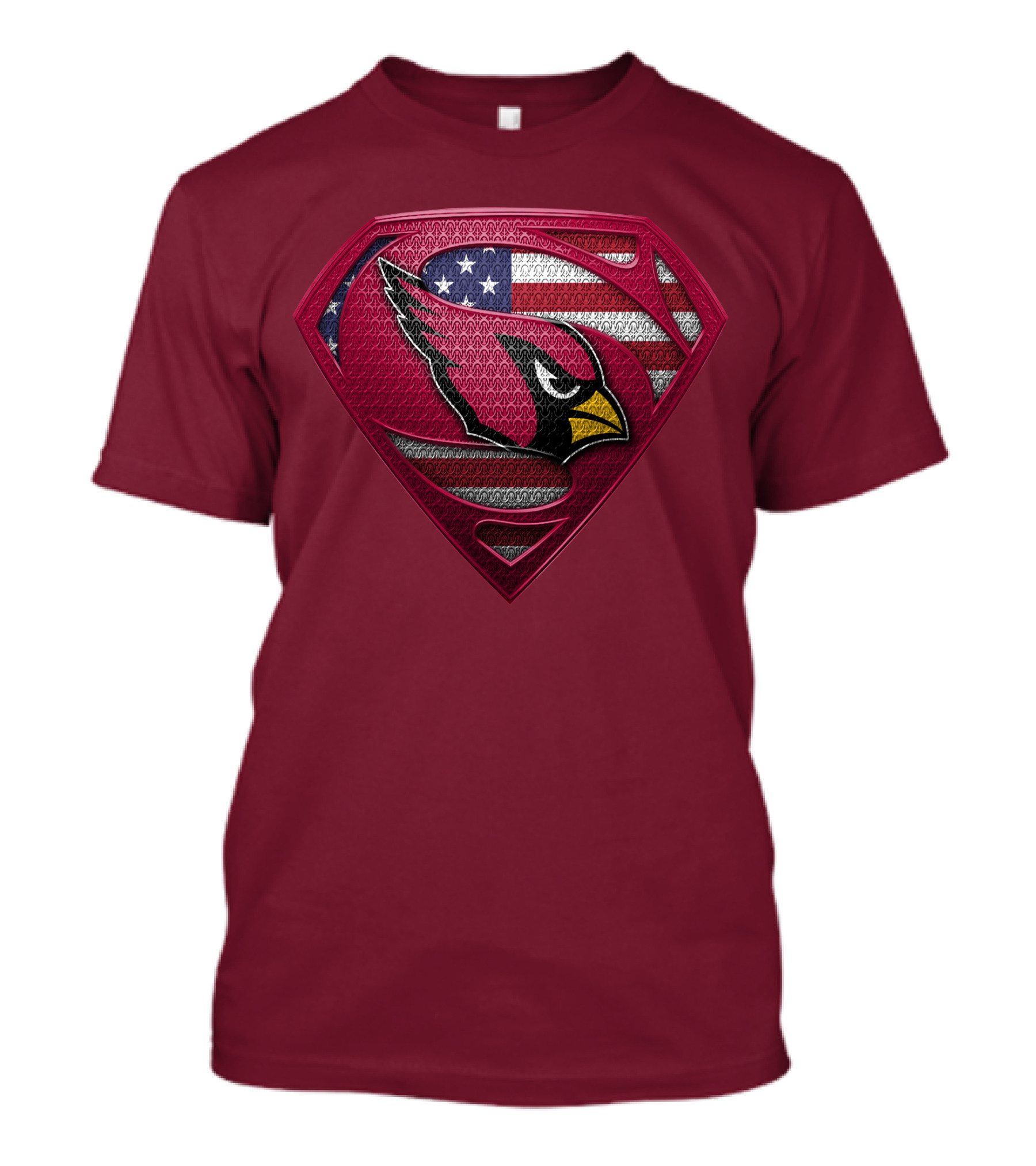 Arizona Cardinals Superman American Flag T-Shirt