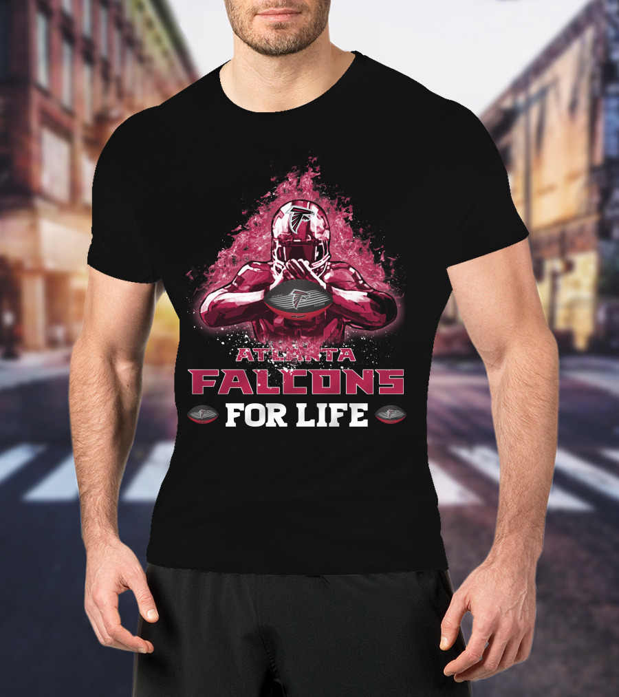 Atlanta Falcons For Life Fiery Player T-Shirt