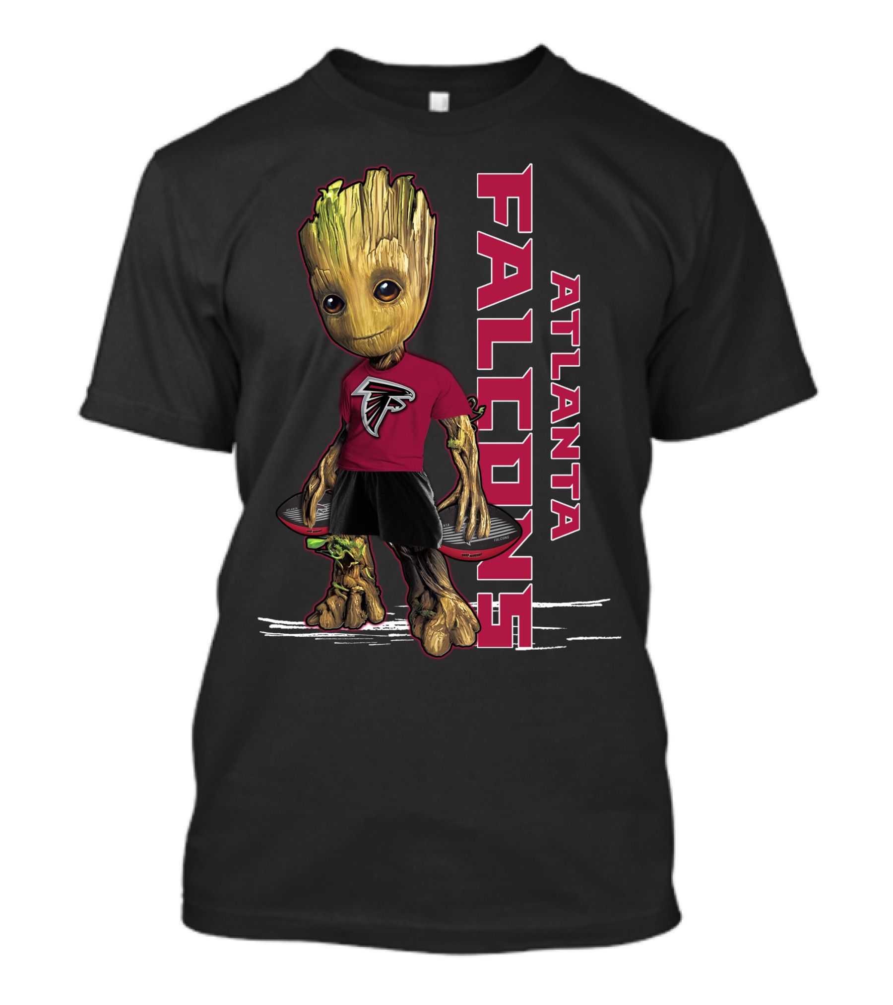 Groot Wearing Atlanta Falcons Logo Shirt Football Fan T-Shirt