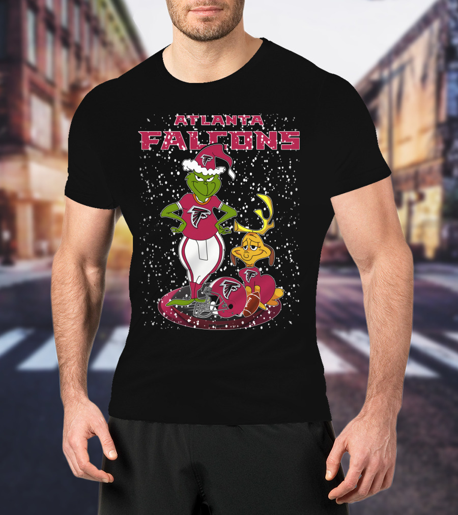 Atlanta Falcons Grinchxmas Snowy Football T-Shirt