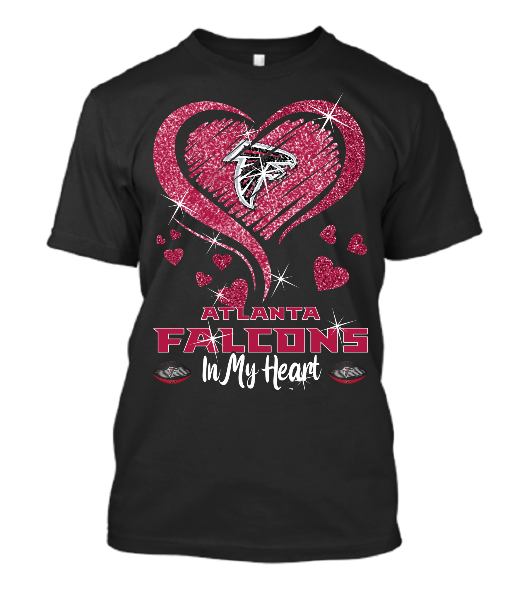 Atlanta Falcons Sparkling Heart In My Heart T-Shirt