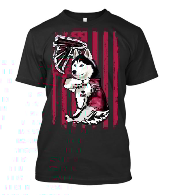 Siberian Husky Mom Atlanta Falcons T-Shirt