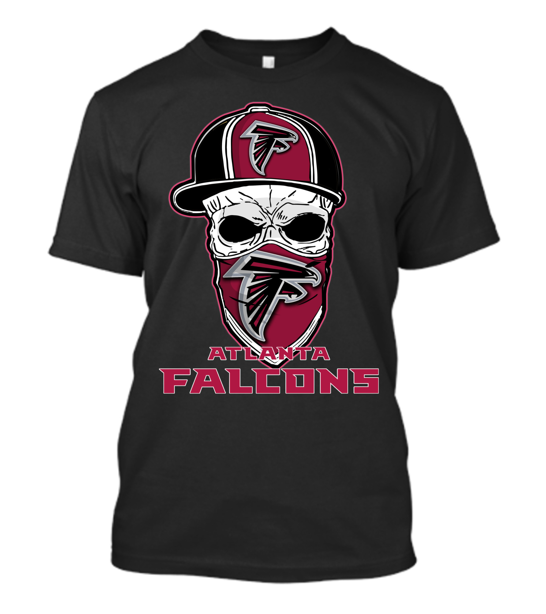Atlanta Falcons Skull With Cap T-Shirt
