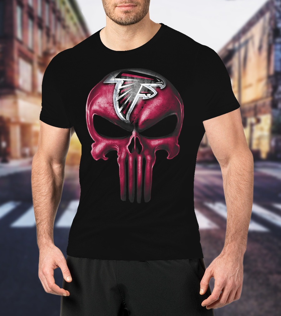 Skull Atlanta Falcons Logo Nfl T-Shirt
