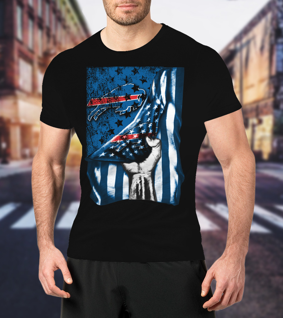 Patriotic Buffalo Bills Flag T-Shirt
