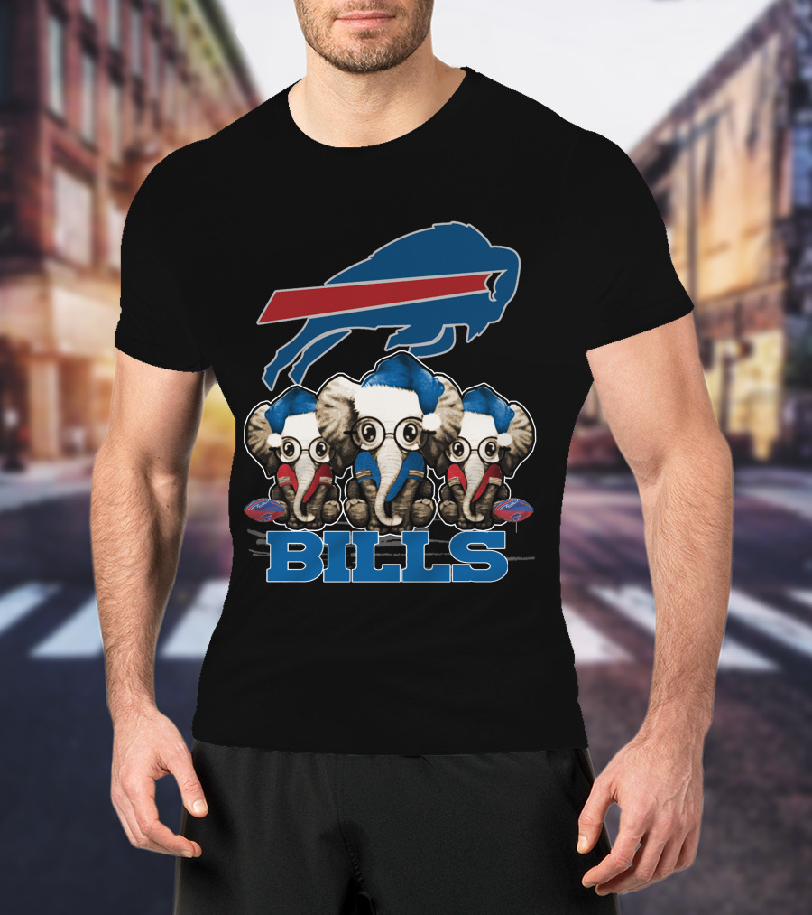 Elephan Xmas Buffalo Bills NFL Holiday Fan T-Shirt