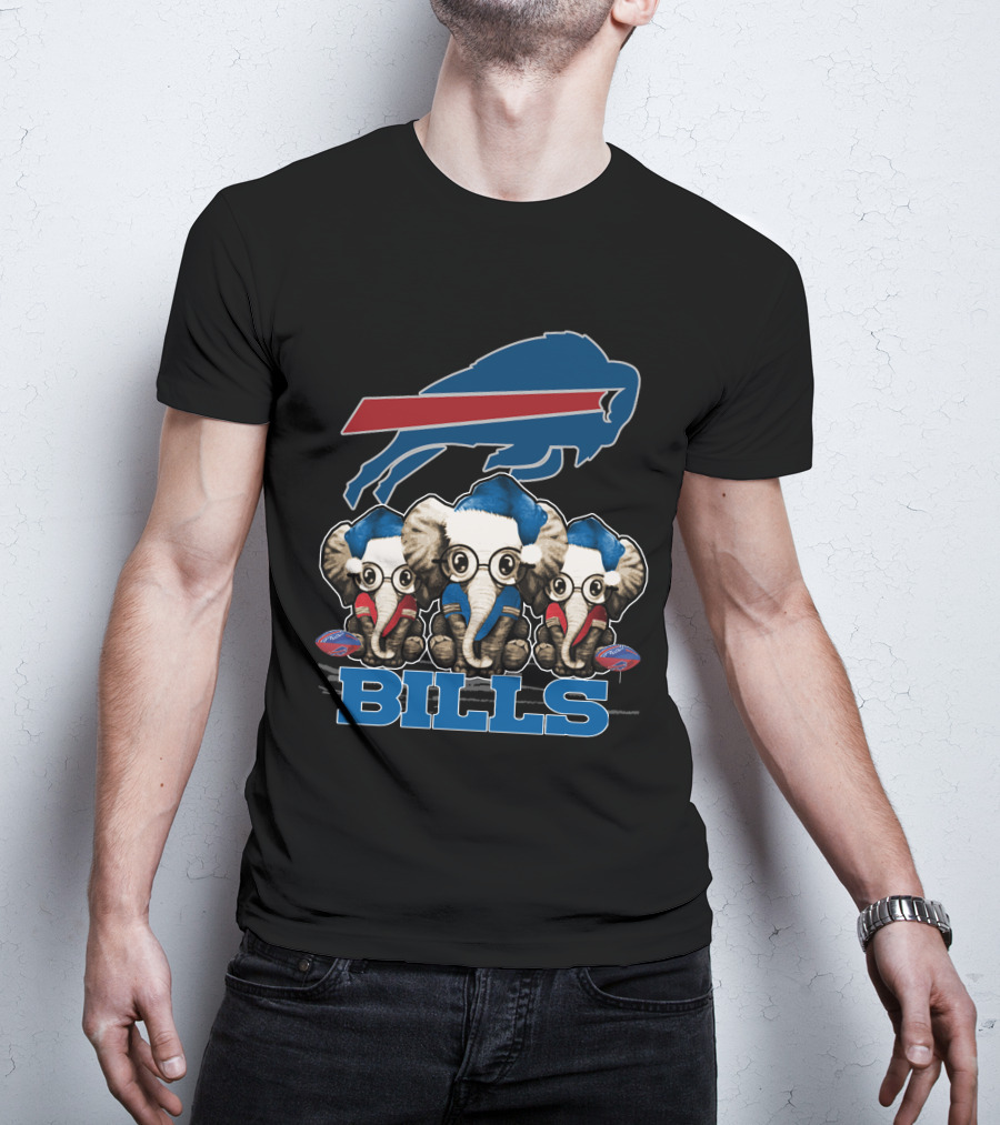 Elephan Xmas Buffalo Bills NFL Holiday Fan T-Shirt
