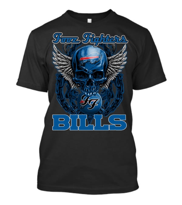 Foo Fighters Buffalo Bills Skull Wings 47 T-Shirt