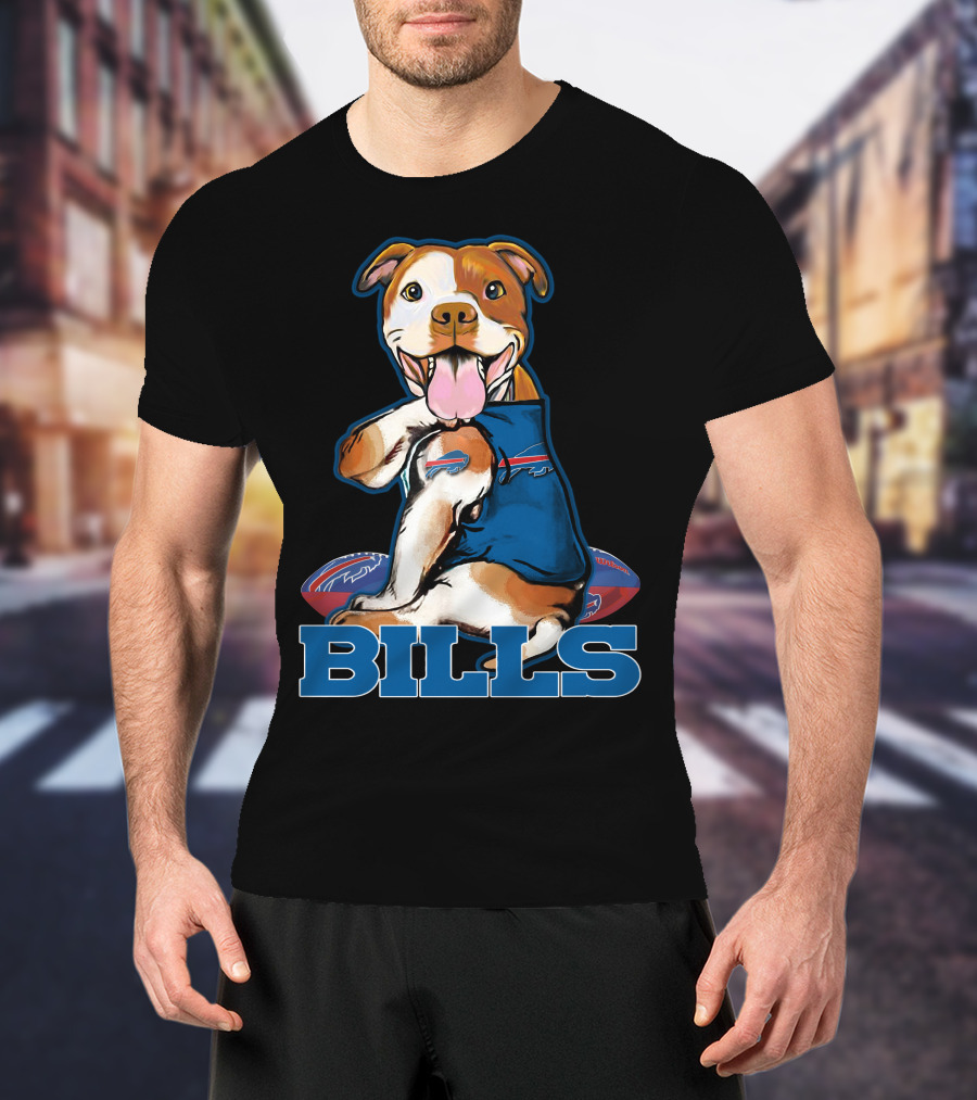 Bills Pitbull Football Fan T-Shirt