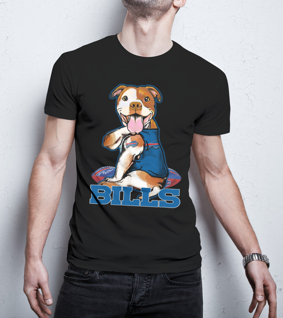 Bills Pitbull Football Fan T-Shirt