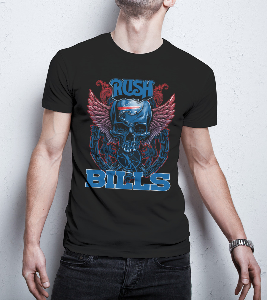 Rush Buffalo Bills Skull Wings T-Shirt