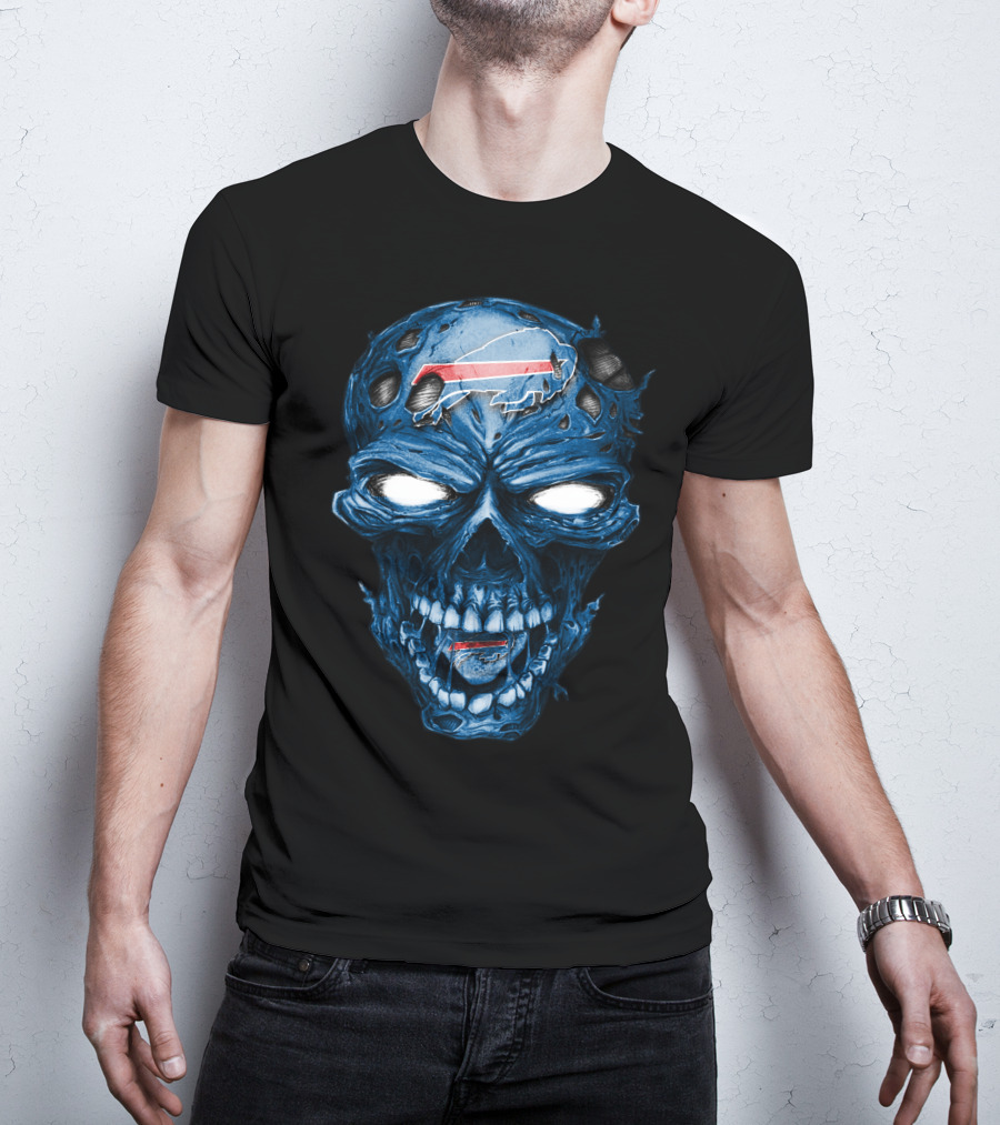 Skull With Buffalo Bills T-Shirt