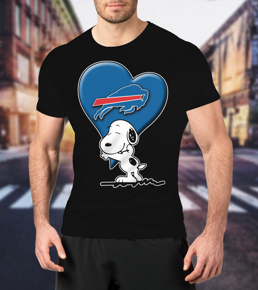Snoopy Heart Hug Buffalo Bills T-Shirt