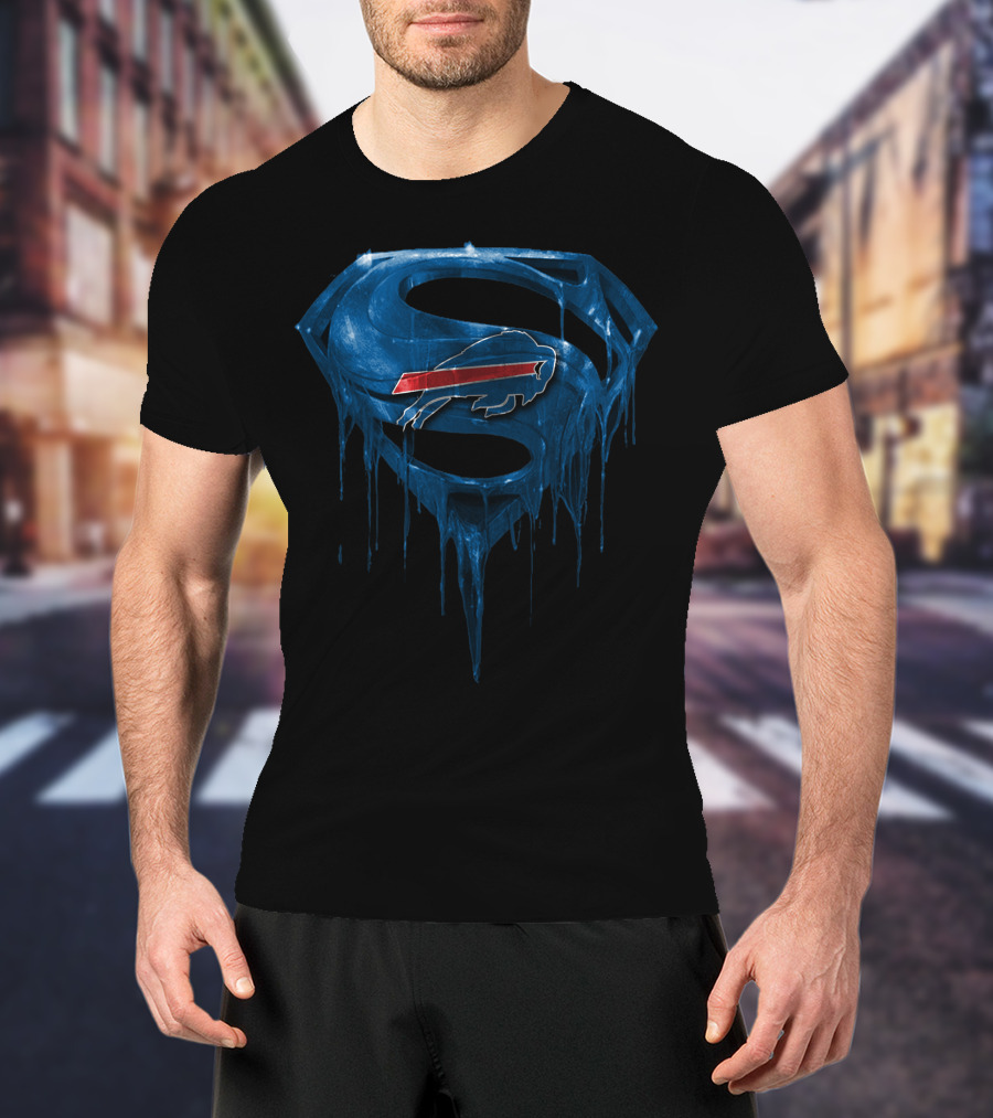 Buffalo Bills Superman Dripping T-Shirt