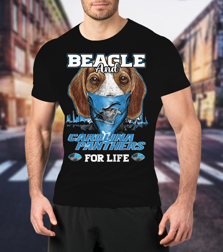 BEAGLE AND CAROLINA PANTHERS FOR LIFE T-Shirt