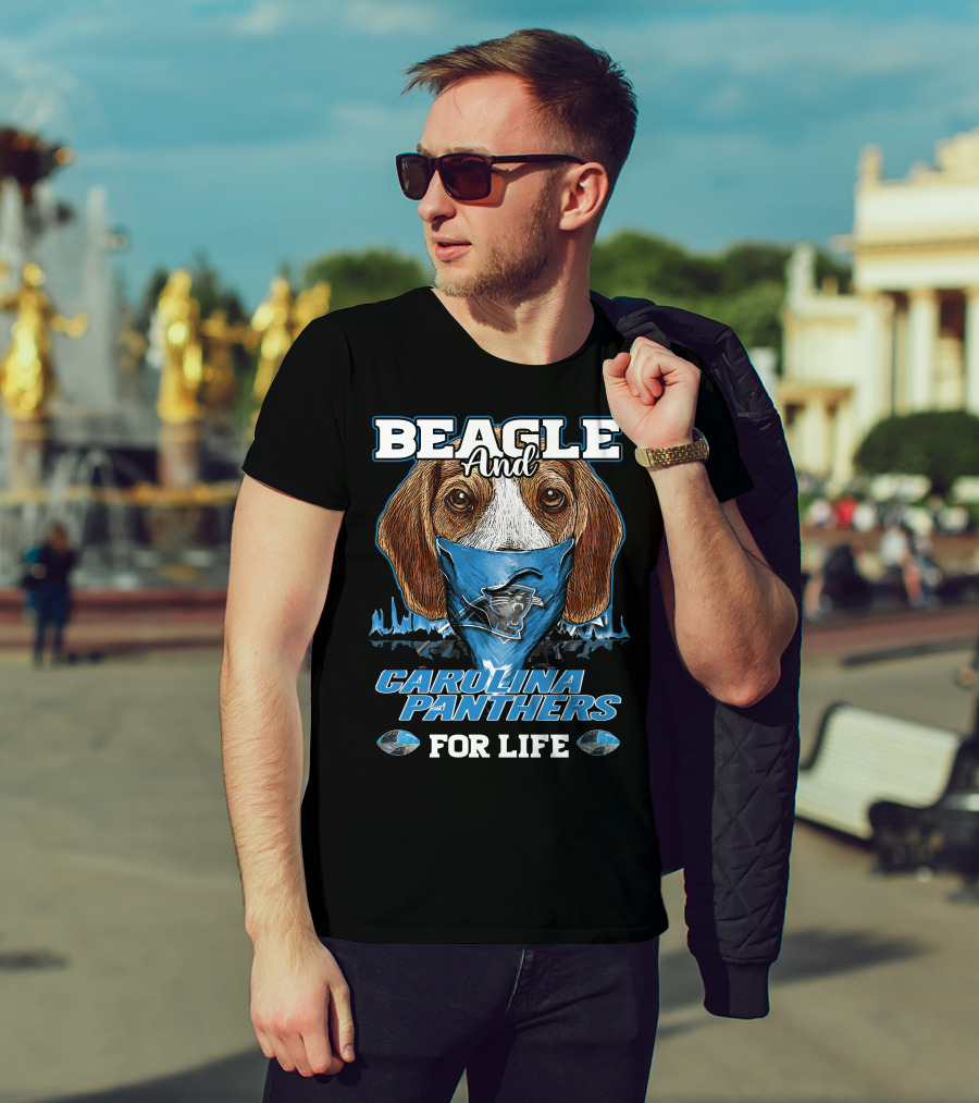 BEAGLE AND CAROLINA PANTHERS FOR LIFE T-Shirt