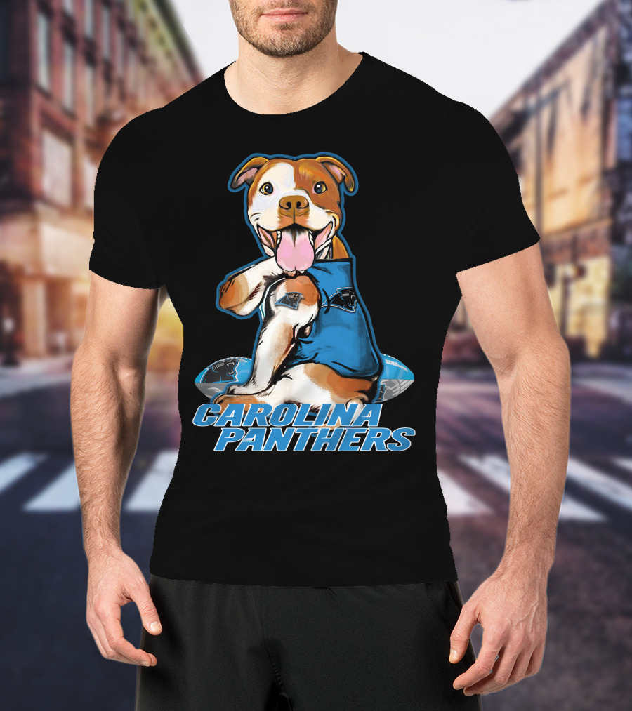 PITTBULL CAROLINA PANTHERS FOOTBALL DOG T-Shirt