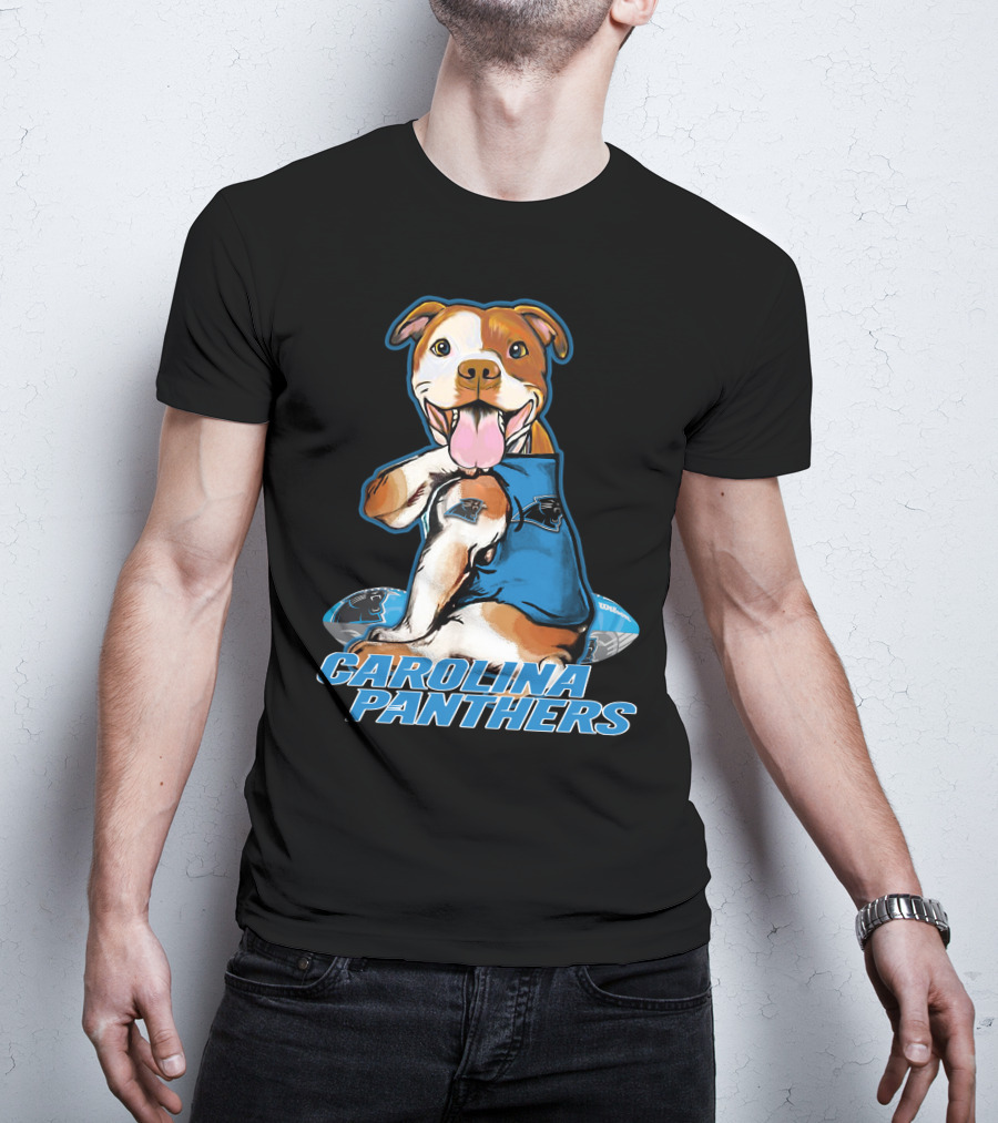 PITTBULL CAROLINA PANTHERS FOOTBALL DOG T-Shirt