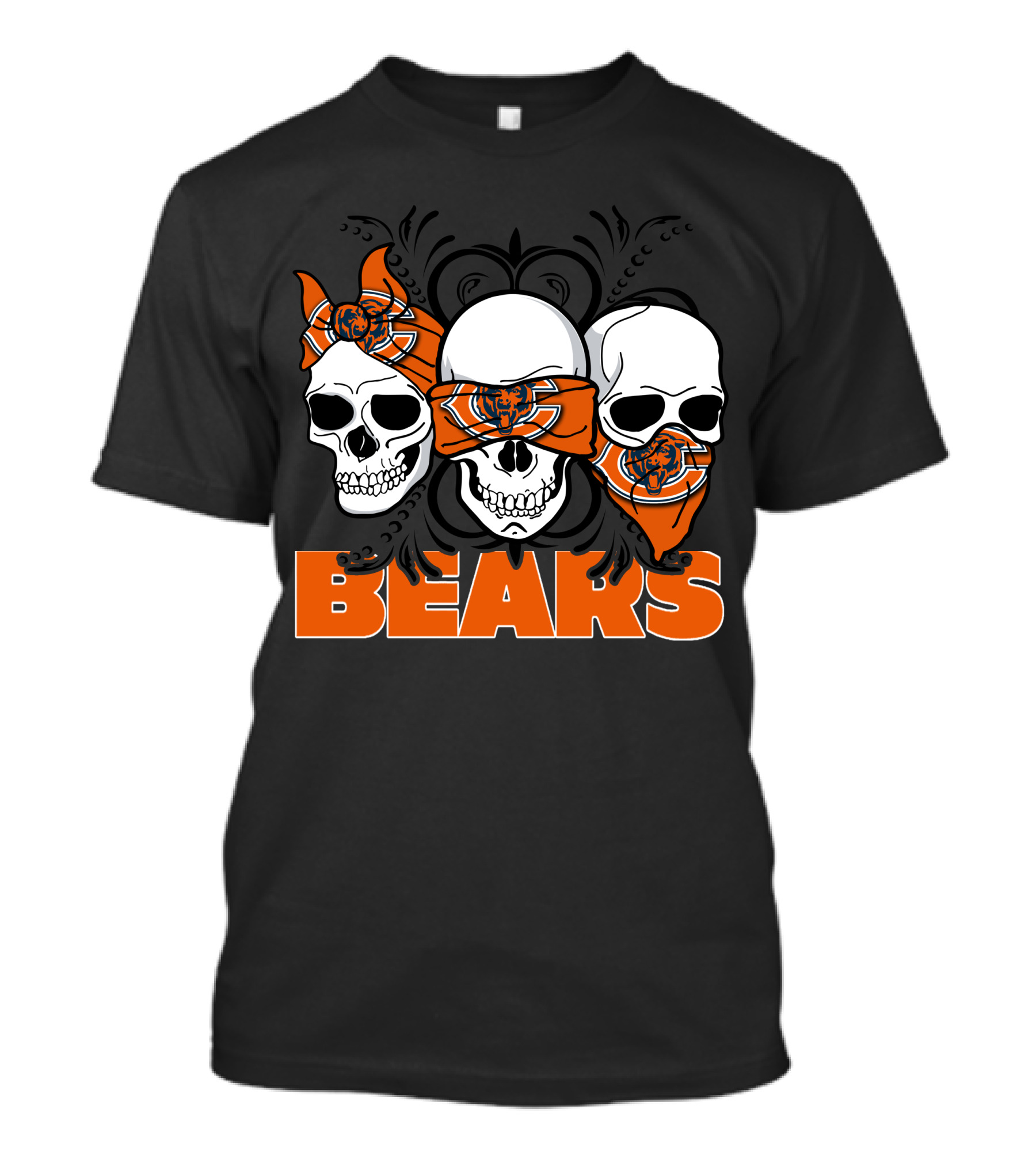 3 Skull BEARS Bandana Trio T-Shirt