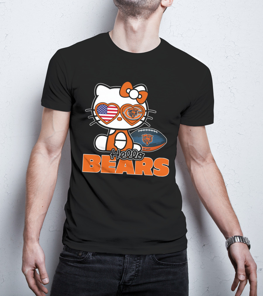 Hello Kitty Chicago Bears USA Football T-Shirt