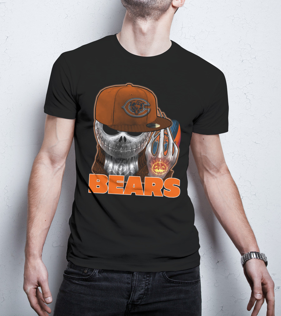 Jackskull Chicago Bears Halloween Fan Gear T-Shirt