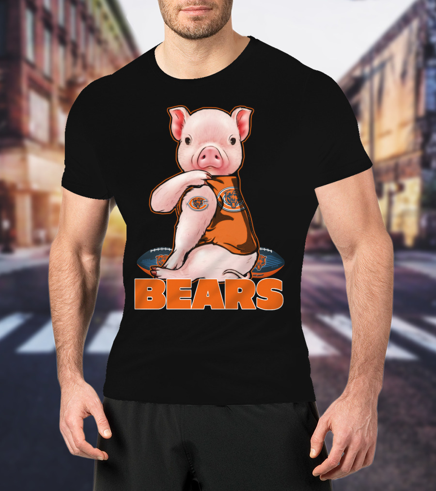 Pig BEARS Football T-Shirt