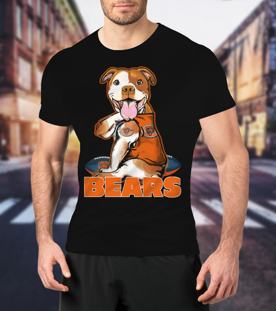 Pittbull CHICAGO BEARS NFL Football Fan Merchandise T-Shirt