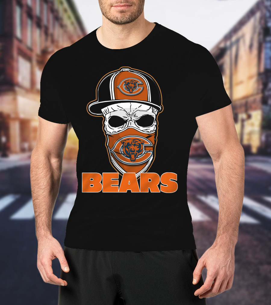 Chicago Bears Skull Hat Bears Fan T-Shirt