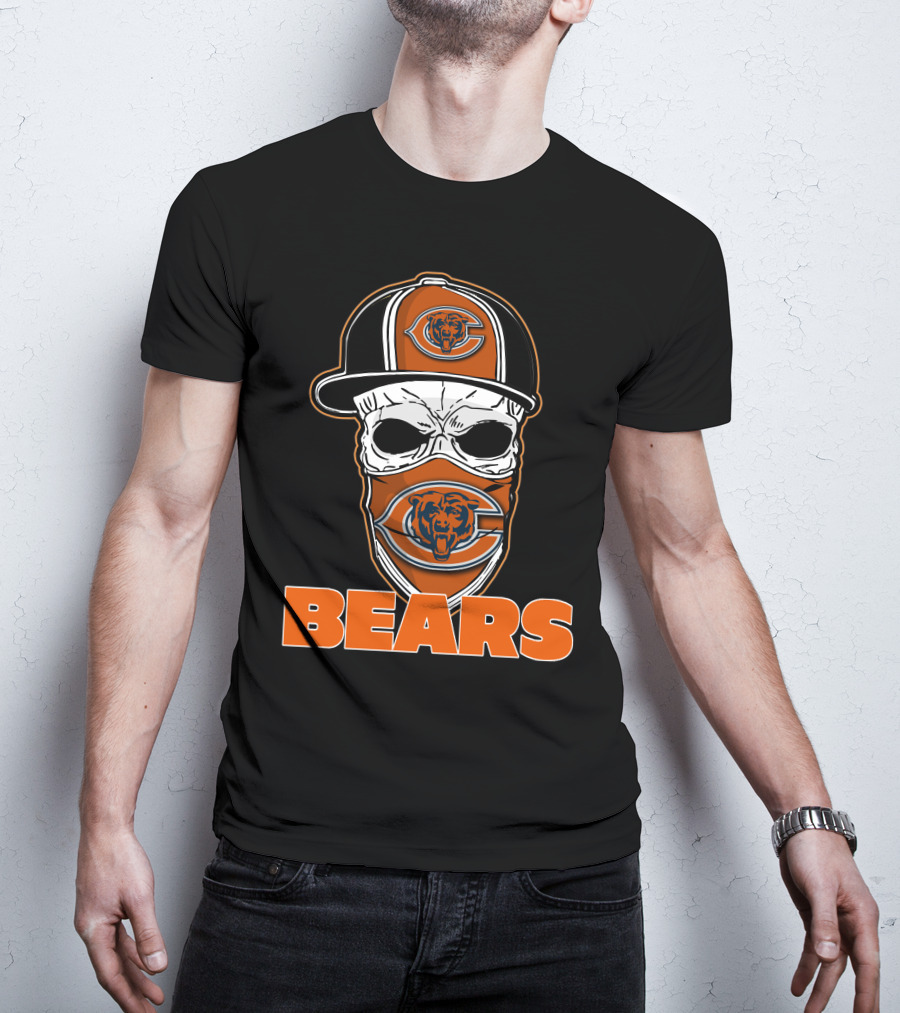 Chicago Bears Skull Hat Bears Fan T-Shirt