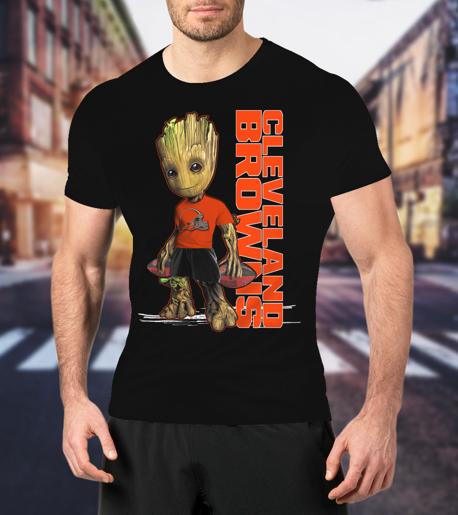 Groot Cleveland Browns NFL Team Spirit T-Shirt