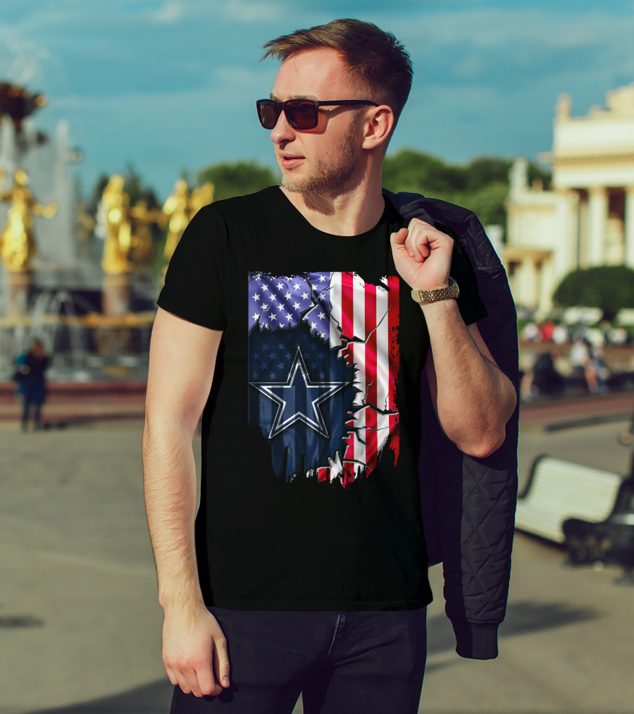 Flag V2 Dallas Cowboys American Flag Star T-Shirt