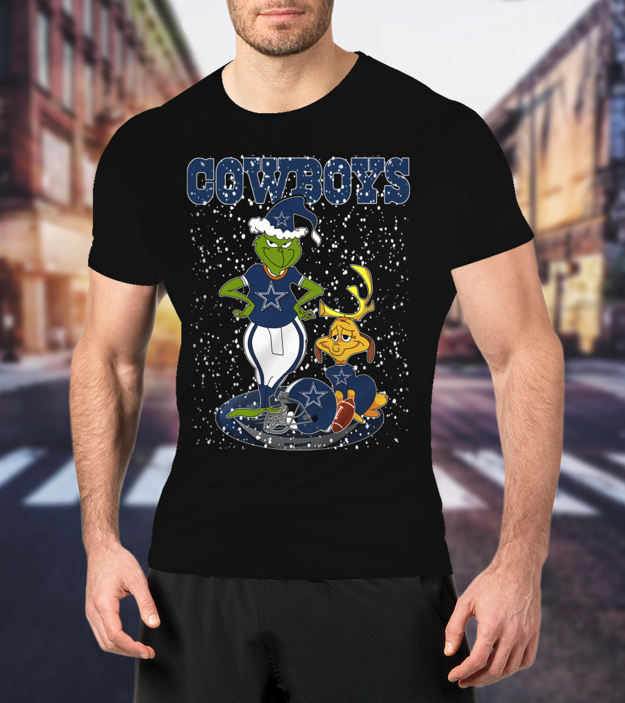 Grinchxmas Dallas Cowboys Christmas Football T-Shirt