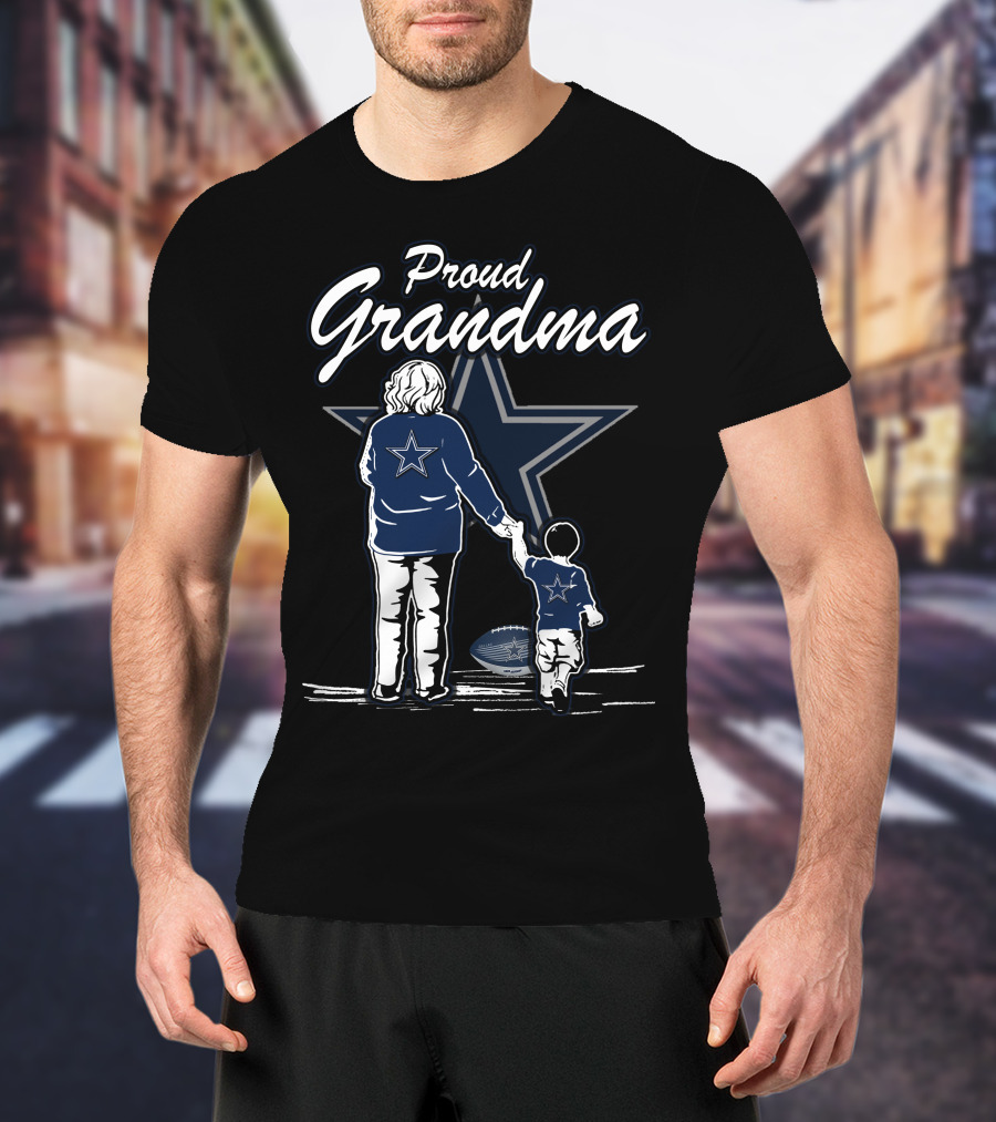 Proud Grandma Dallas Cowboys Football Star Fan Family Love T-Shirt