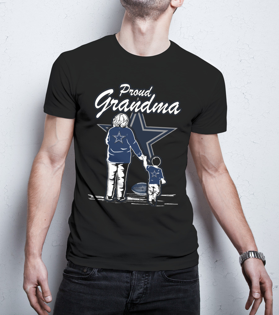 Proud Grandma Dallas Cowboys Football Star Fan Family Love T-Shirt