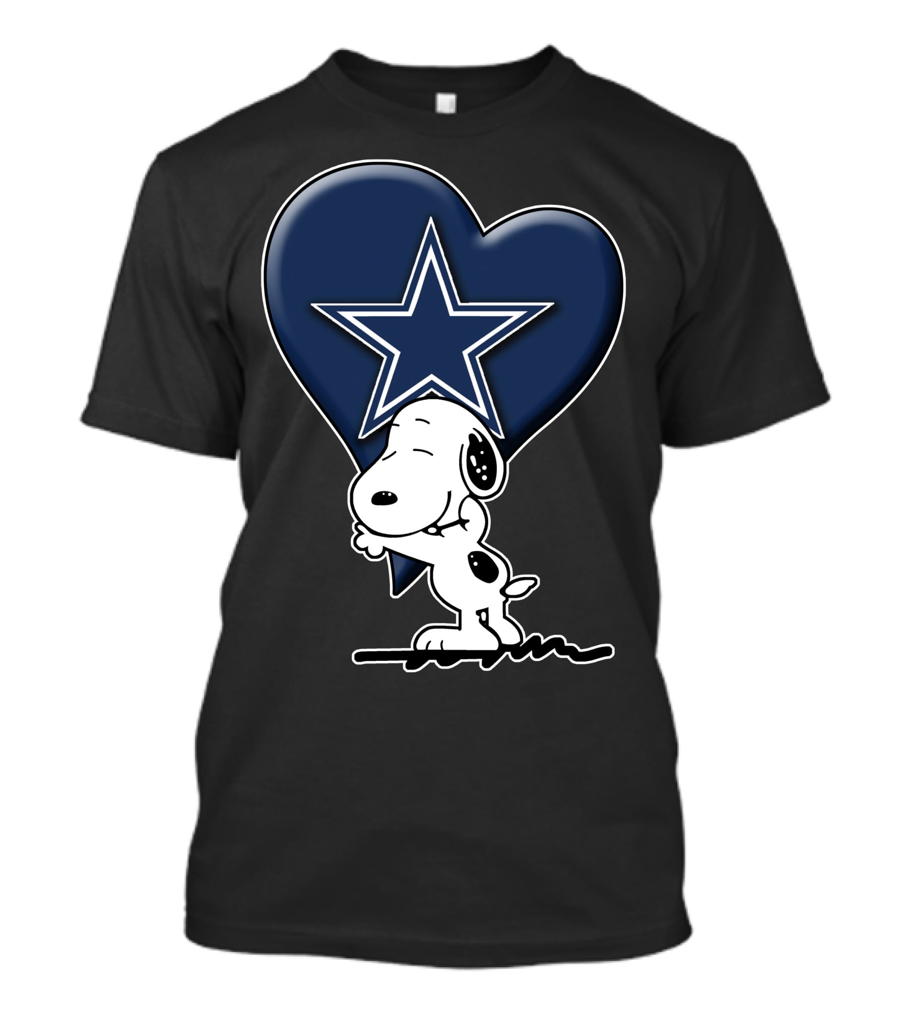 Snoopy Heart Dallas Cowboys Star T-Shirt