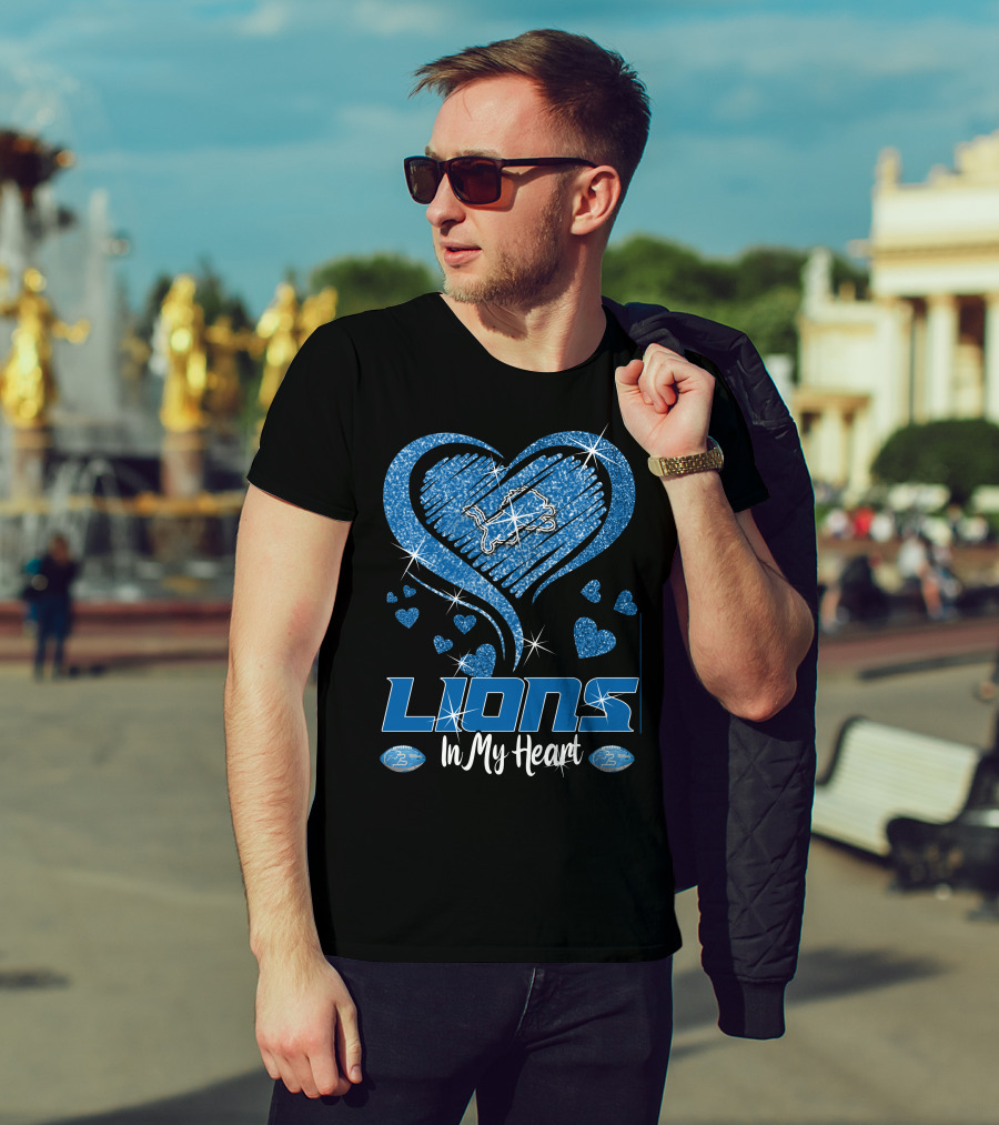 LIONS In My Heart Detroit T-Shirt