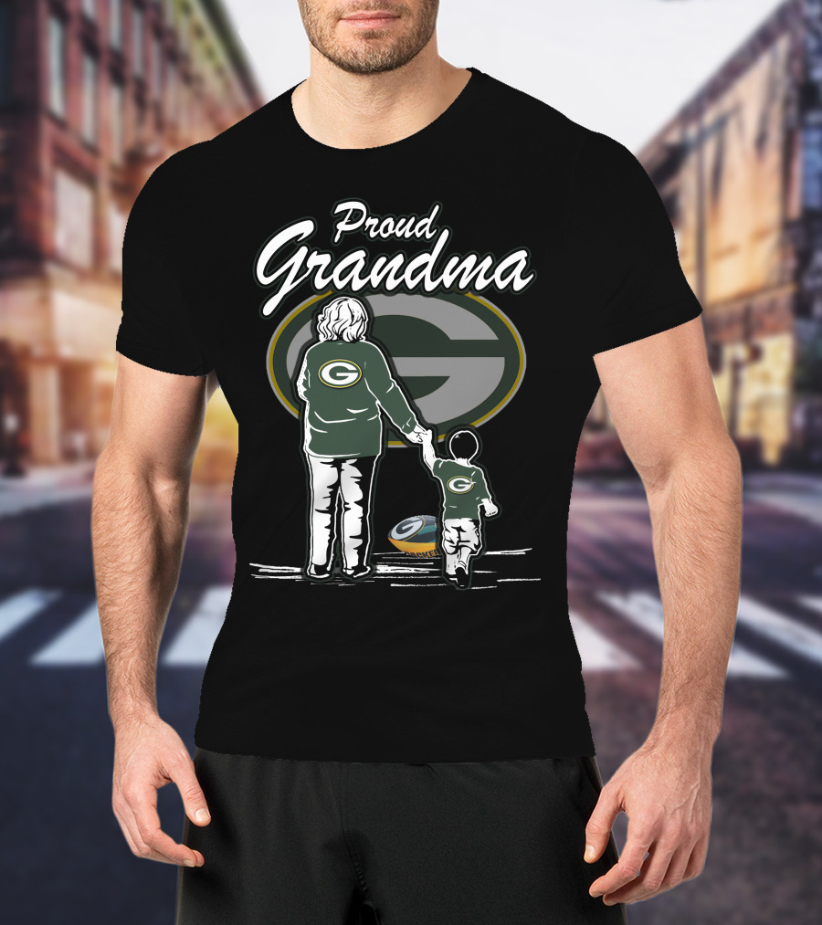 Proud Grandma Green Bay Packers Football Family Love T-Shirt