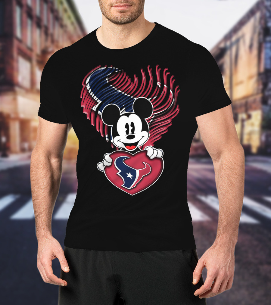 Mick Houston Texans Heart T-Shirt