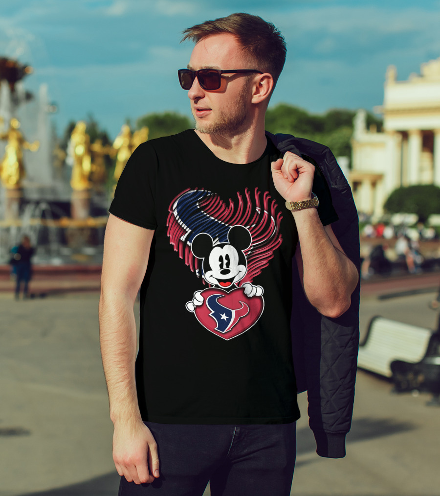 Mick Houston Texans Heart T-Shirt