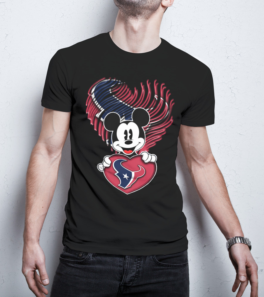Mick Houston Texans Heart T-Shirt