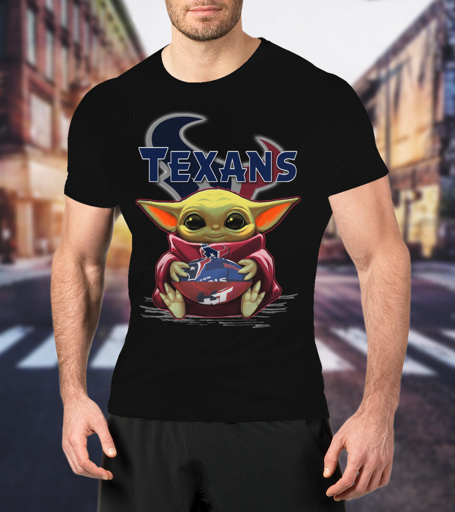 Texans Yoda Star Wars Football Fan T-Shirt
